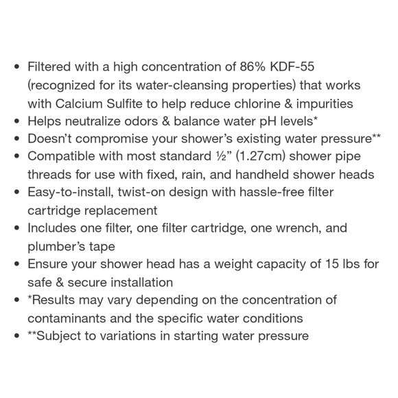 Kitsch NWT Mass Purifying Shower Filter in Chrome - Picture 5 of 6